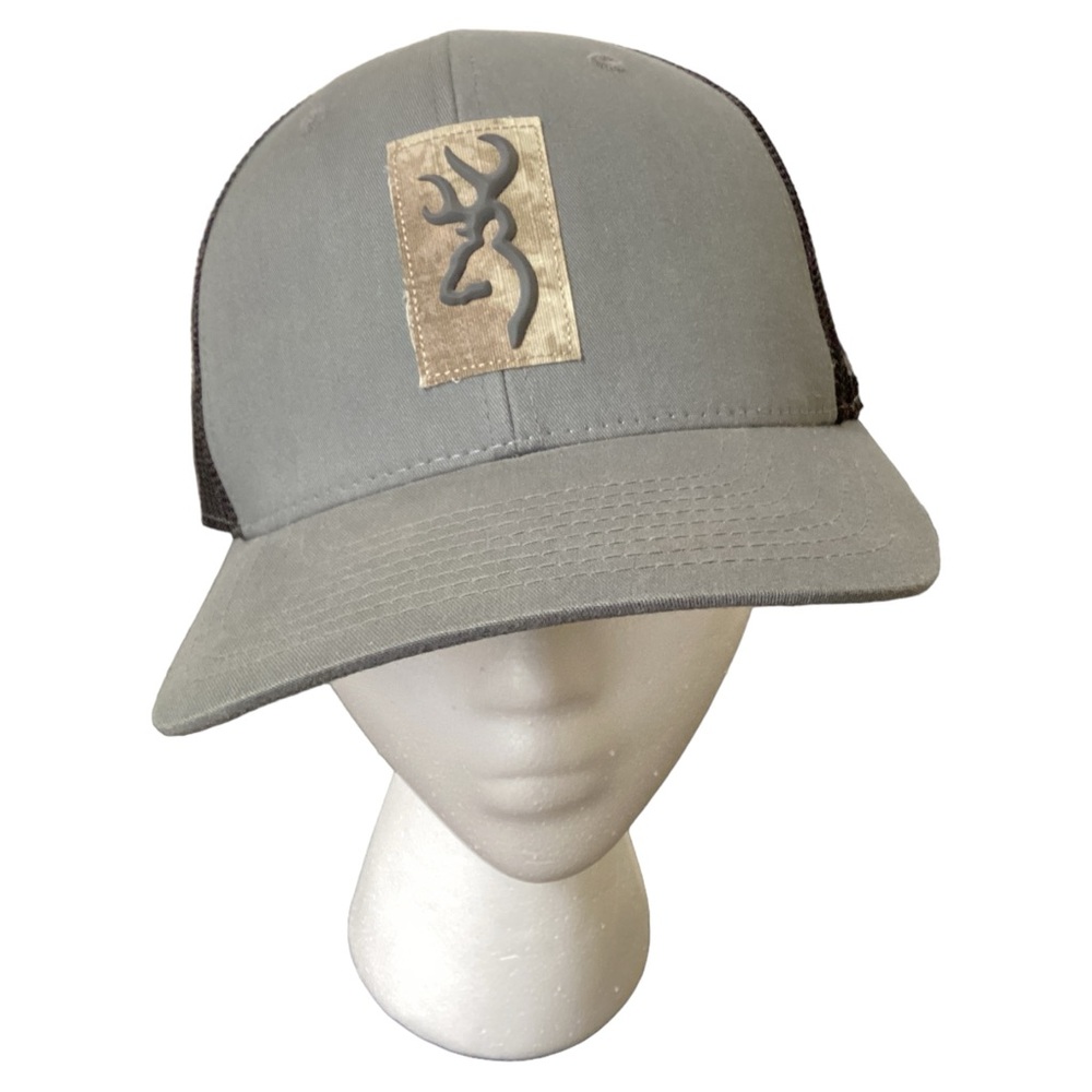 Browning Mens Flex Fit 110 Yupoong Green/Black SnapBack Spandex Mesh Trucker Hat